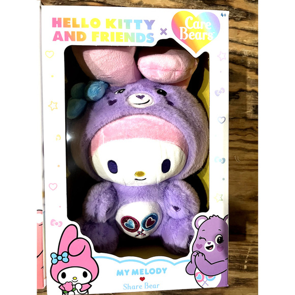 HELLO KITTY Cheer Bear 10.5" SET OF 2 Cheer Bear Plushes Kuromi & My Melody - Picture 2 of 4